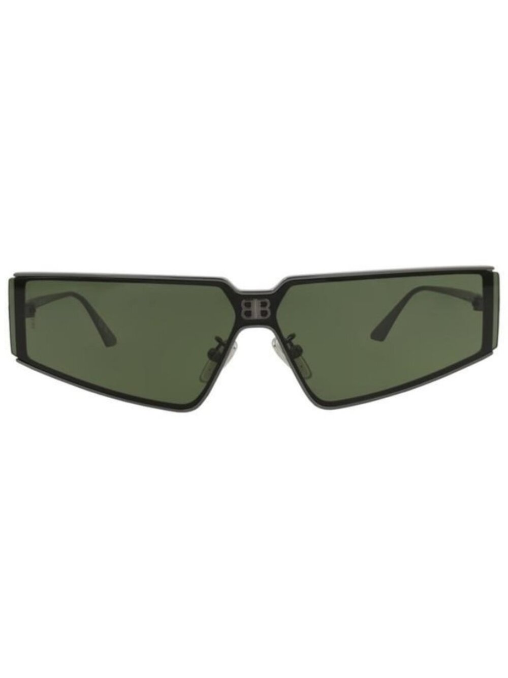 New Balenciaga Unisex Square/Rectangle Ruthenium Ruthenium Green Fashion Designe